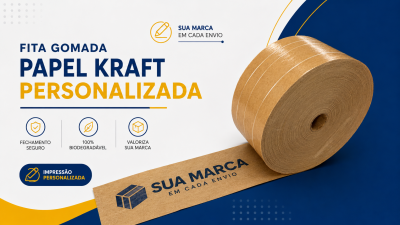 Fita Gomada Papel Kraft Personalizada